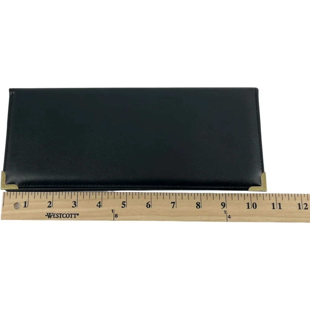Black Faux Leather Currency / Panoramic / Ticket  Album 10x3.5 - Holds 24
